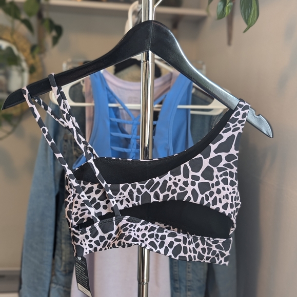 NWT Onzie Flo Ride Bra in Rose Giraffe - Activewear, Workout, Running Sports Bra - Picture 6 of 14